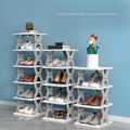5 Tier Foldable Vertical Shoe Rack, X-Design Tall Shoes Organiser for Narrow Space, Corner Shelf for Single Dormitory Or Small Room - SuperSaverAU - view 6