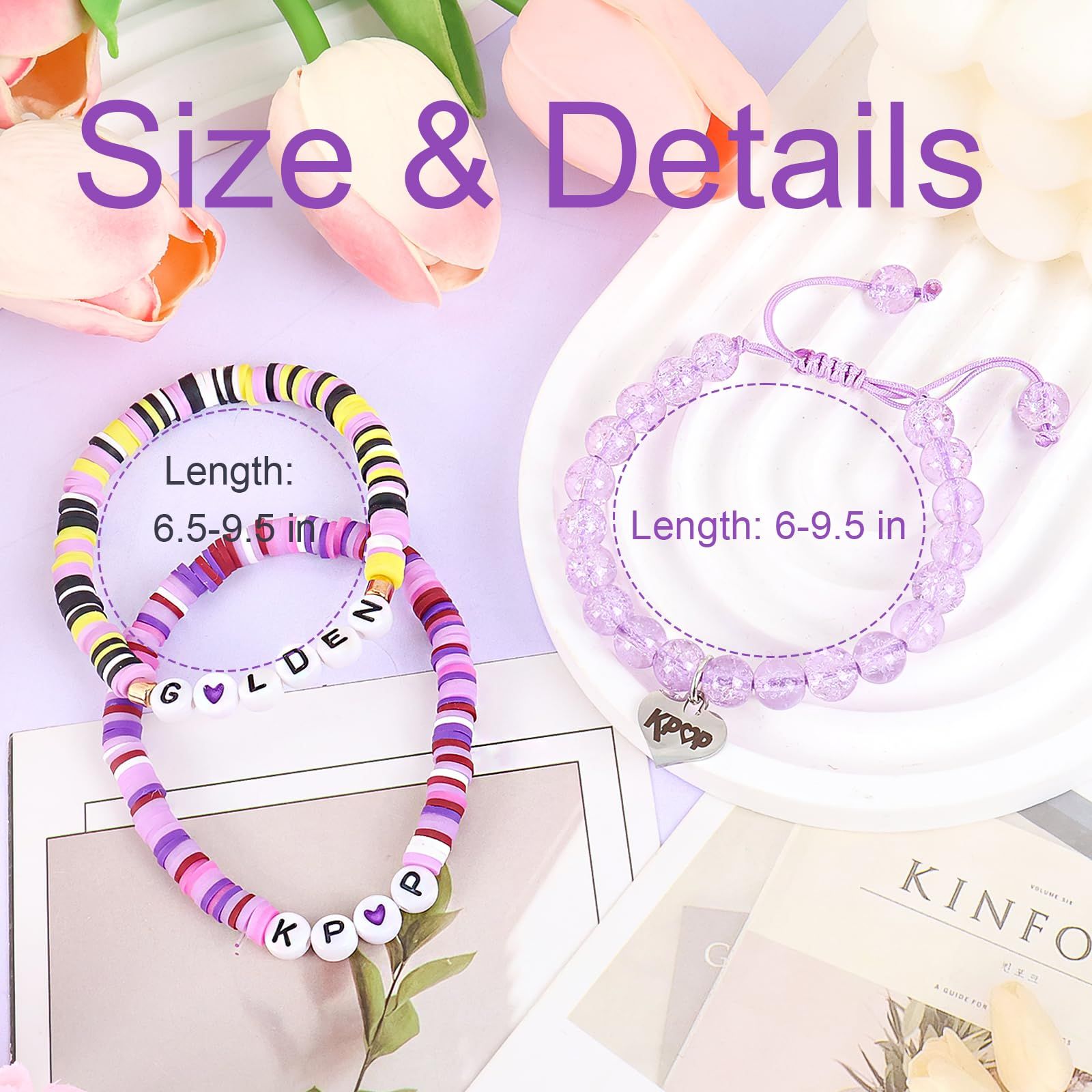 Premium Kpop Demon Hunters 3 Piece Bracelet Set with Gift Card