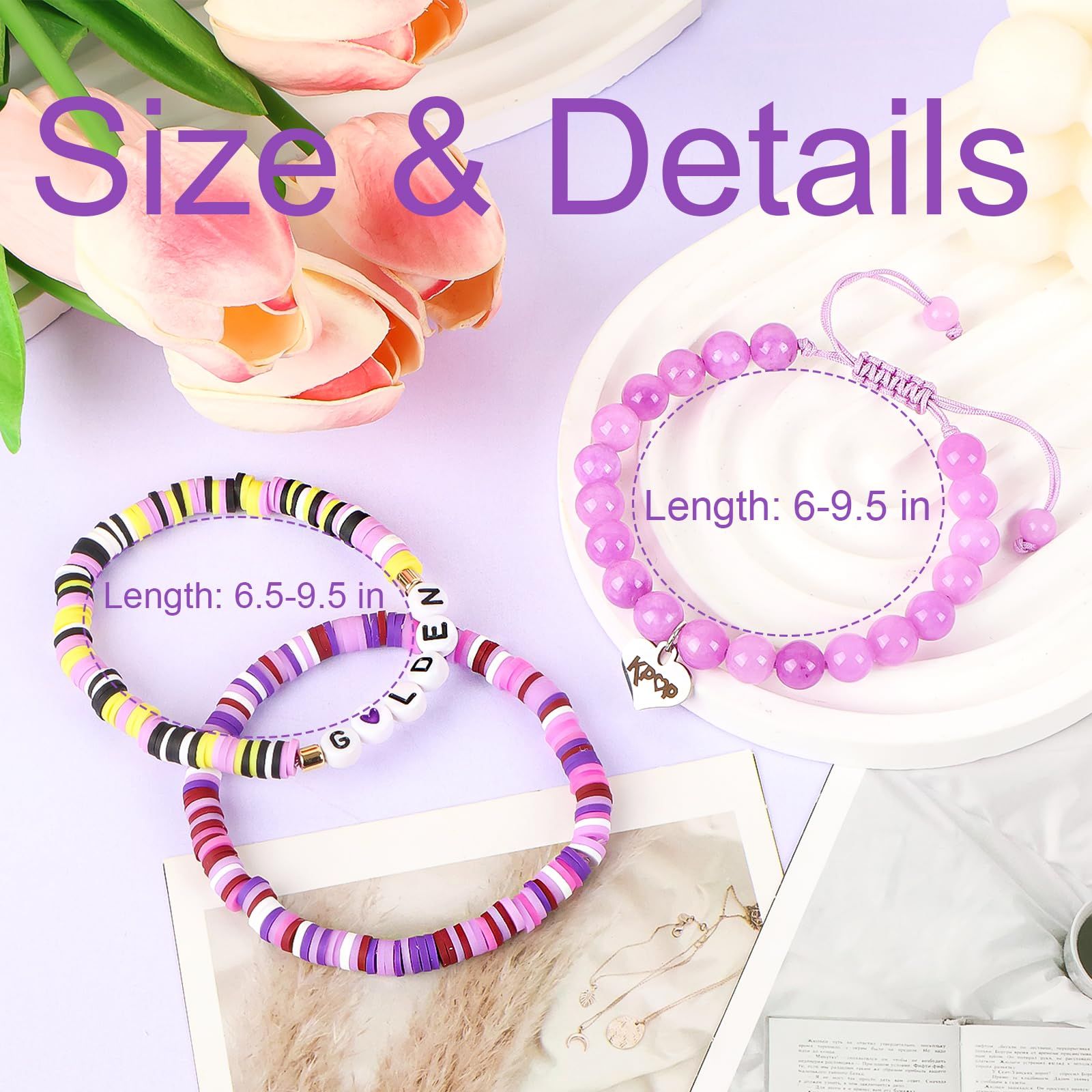 Premium Kpop Demon Hunters 3 Piece Bracelet Set with Gift Card