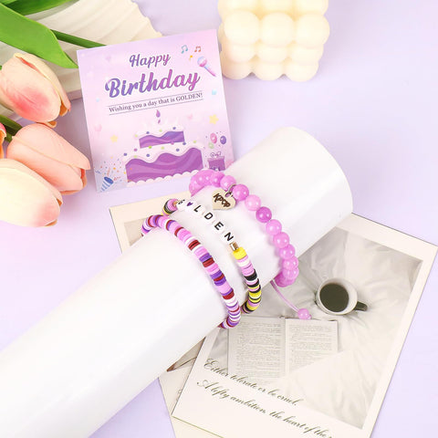 Premium Kpop Demon Hunters 3 Piece Bracelet Set with Gift Card
