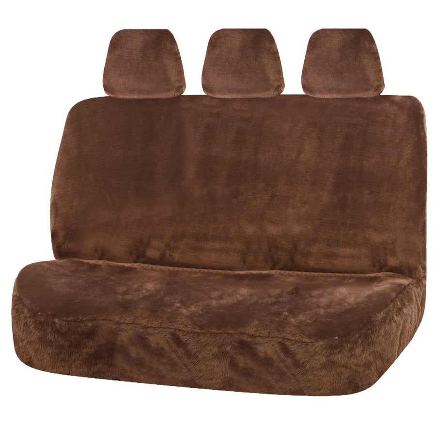 Universal Finesse Faux Fur Seat Covers - 06/08H, Soft Minky Fabric, Airbag Compatible - SuperSaverAU - view 1