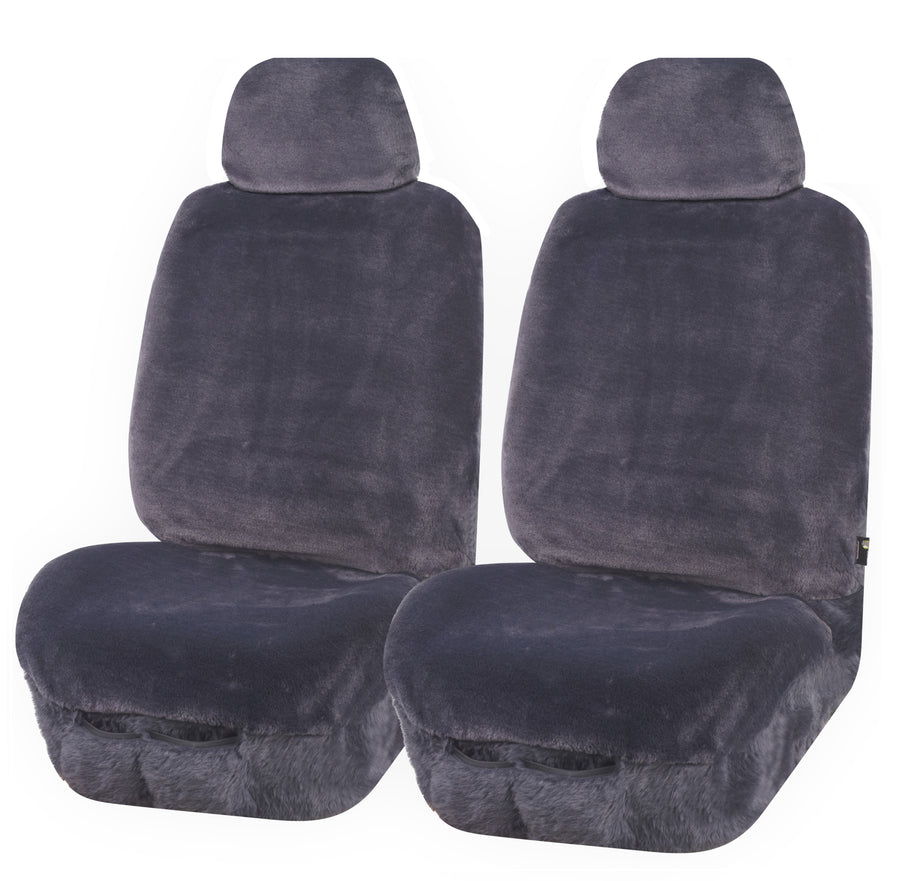 Universal Finesse Faux Fur Seat Covers - 20mm Thick, Soft Minky Fabric, Airbag Compatible - SuperSaverAU - view 1