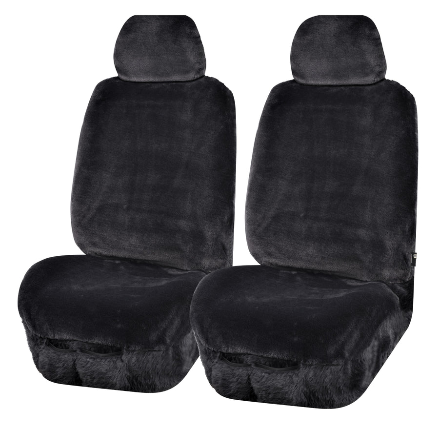 Universal Finesse Faux Fur Seat Covers - 20mm Thick, Soft Minky Fabric, Airbag Compatible - SuperSaverAU - view 1