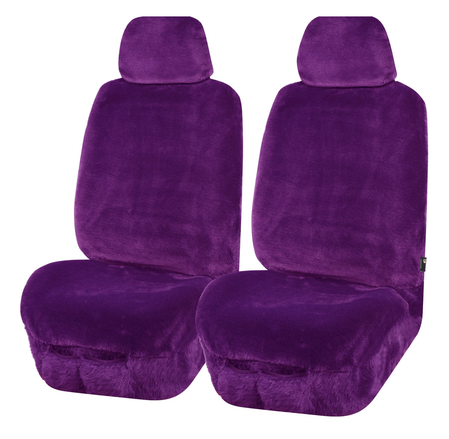 Universal Finesse Faux Fur Seat Covers - 20mm Thick, Soft Minky Fabric, Airbag Compatible - SuperSaverAU - view 1