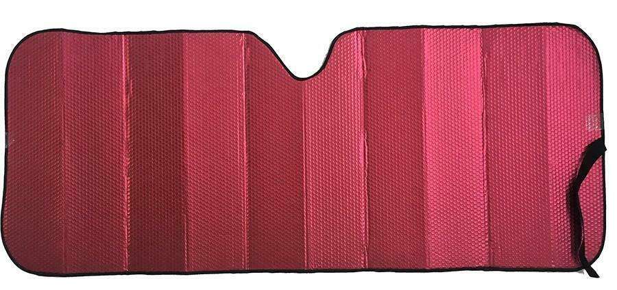 Premium Sun Shade 147cm x 68.5cm Matt Red - UV & Heat Protection, Tapered Edges