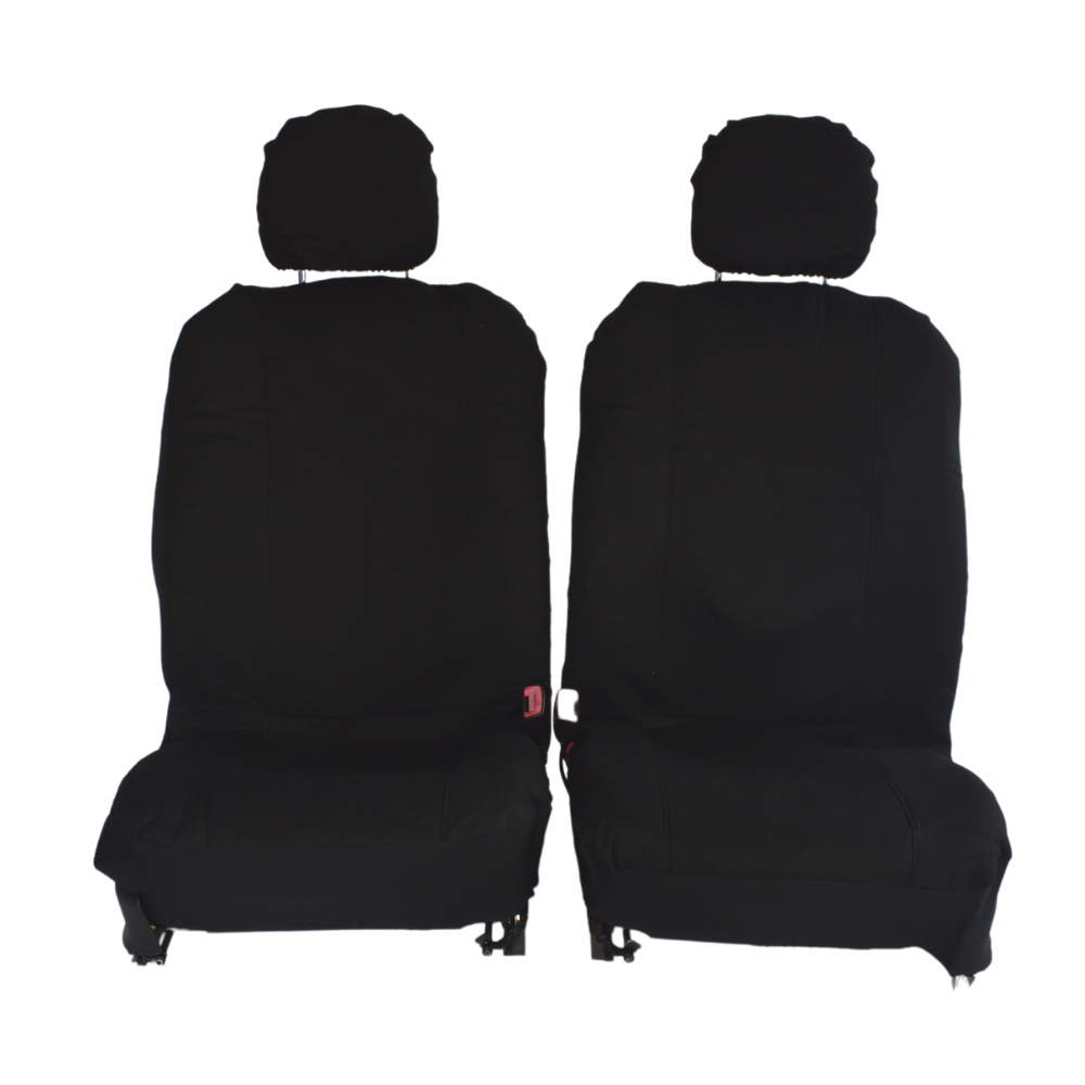 Premium Challenger Canvas Universal Black Front Seat Covers