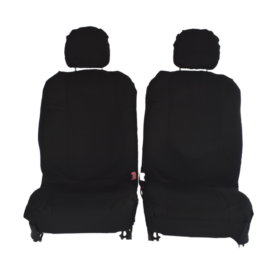 Premium Challenger Canvas Universal Black Front Seat Covers