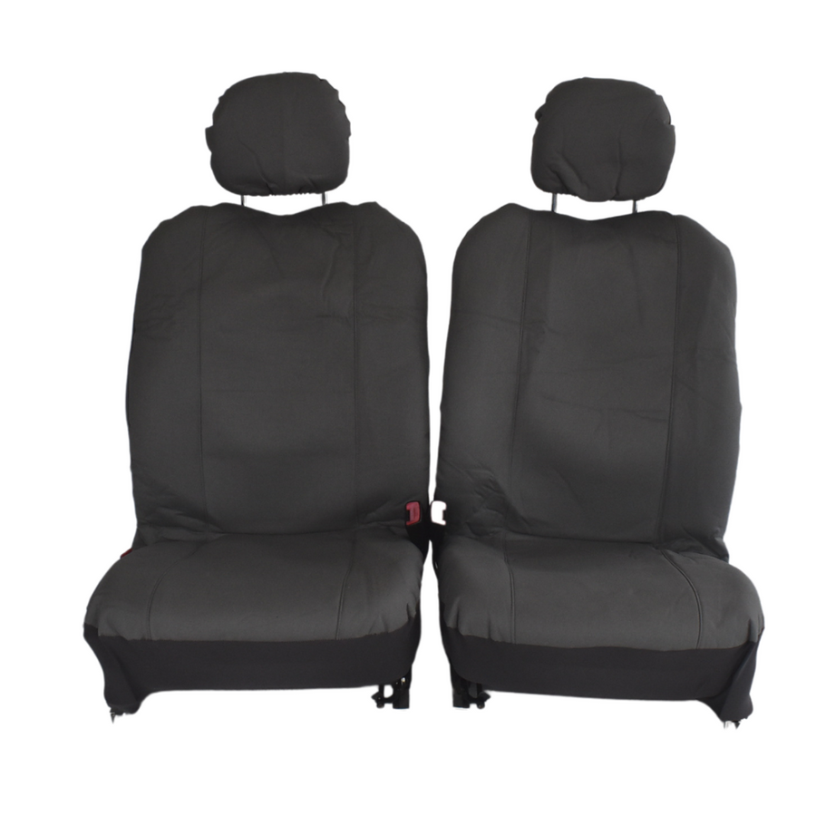 Premium Challenger Canvas Universal Grey Front Seat Covers
