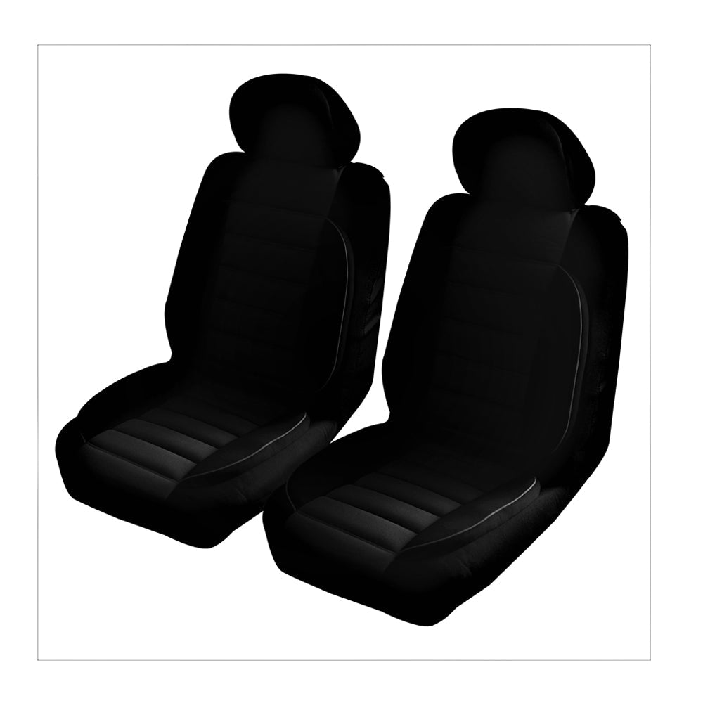 Universal Comfort Plus Front Seat Covers 30/35 | Black, Orthopedic Foam, Airbag Compatible - SuperSaverAU - view 1