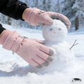 Women's Winter Thick Warm Gloves｜Windproof, Anti-Slip, Touchscreen, Suitable for Skiing, Cycling, and Electric Scooters(pink) - SuperSaverAU - view 1