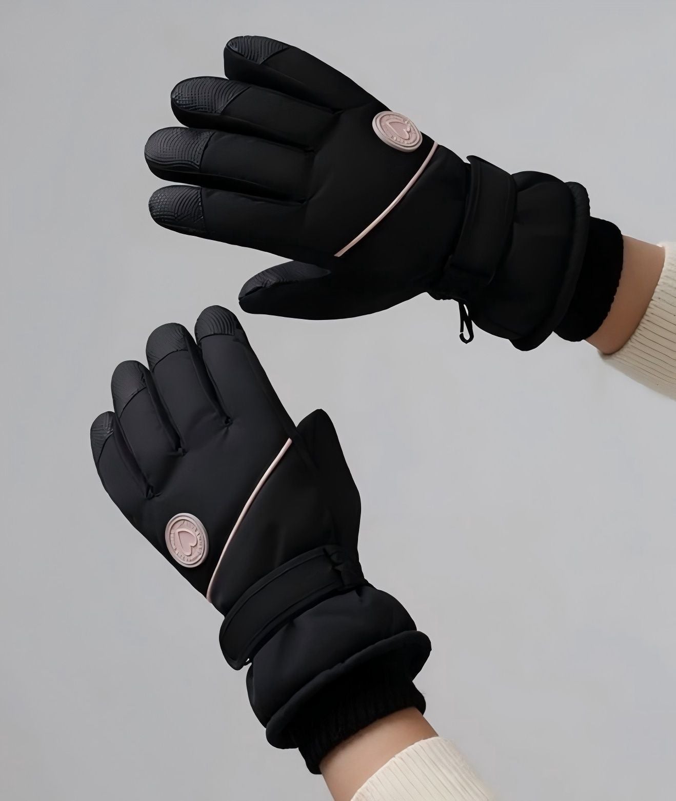 Women's Winter Thick Warm Gloves｜Windproof, Anti-Slip, Touchscreen, Suitable for Skiing, Cycling, and Electric Scooters(pink) - SuperSaverAU - view 13