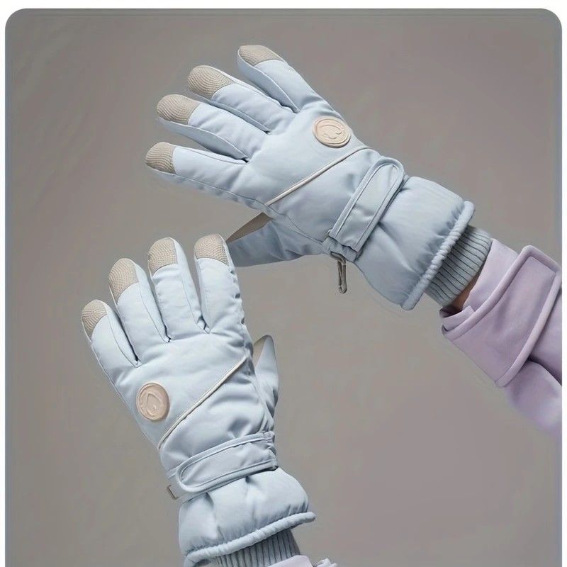 Women's Winter Thick Warm Gloves｜Windproof, Anti-Slip, Touchscreen, Suitable for Skiing, Cycling, and Electric Scooters(BLUE) - SuperSaverAU - view 1