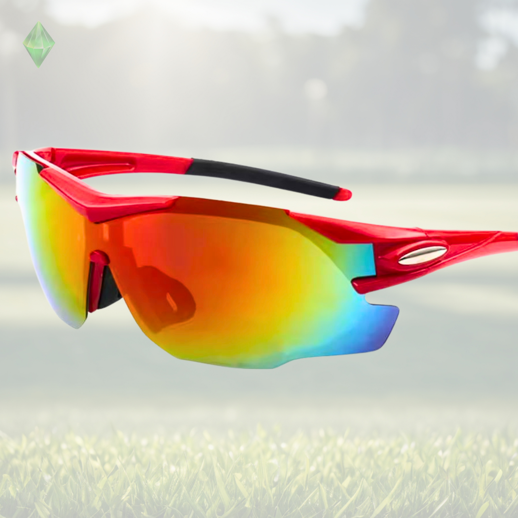 Sportiq OptiView Crimson Glow UV400 Sport Sunglasses with Red Lens