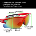 Sportiq OptiView Crimson Glow UV400 Sport Sunglasses with Red Lens