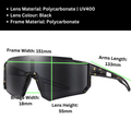 Sportiq JNR Jet Black Kids UV400 Sport Sunglasses with Case