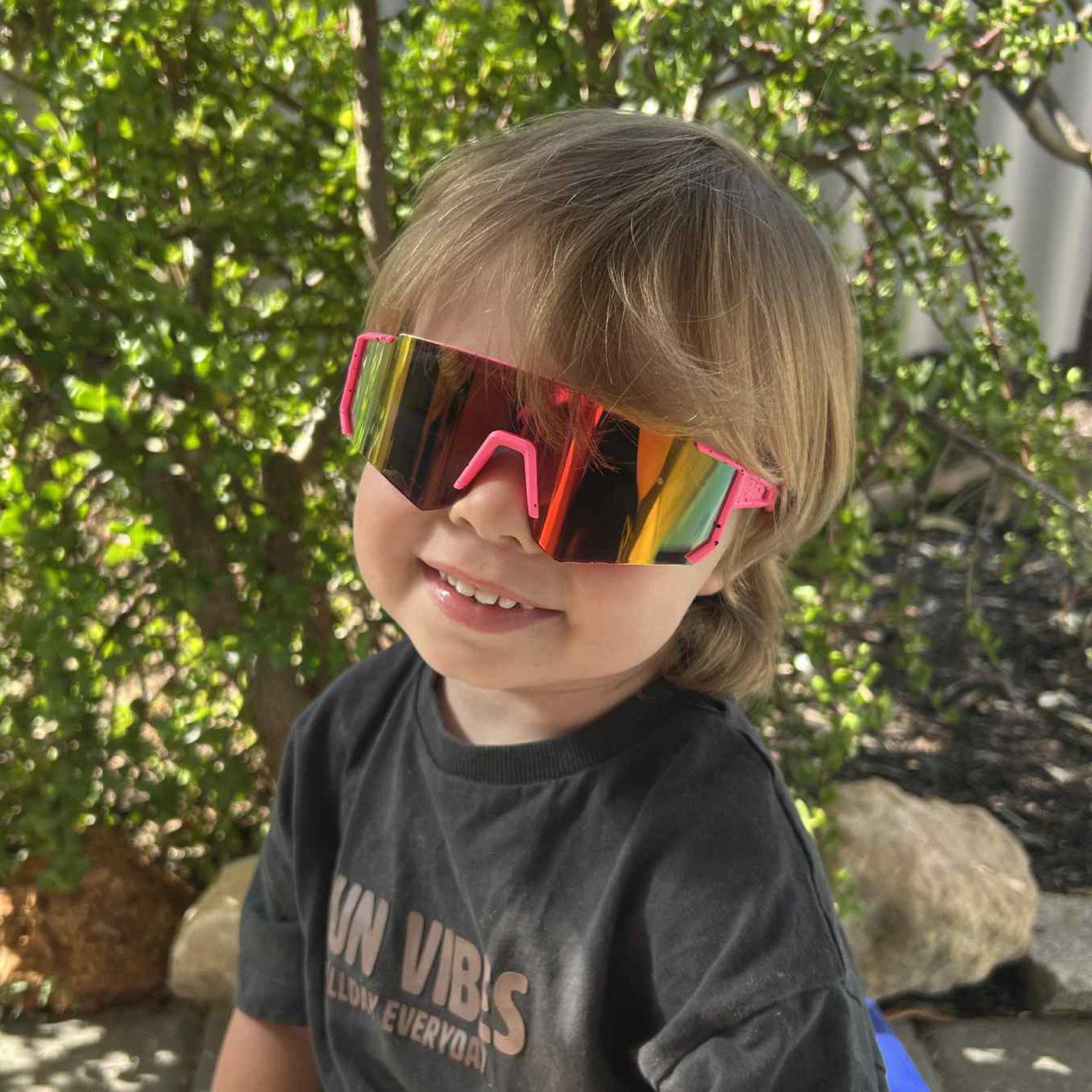 Sportiq JNR Rose Red Kids UV400 Sport Sunglasses with Case