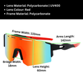 Sportiq Paragon Ember Polarised Semi-Frameless Sunglasses UV400