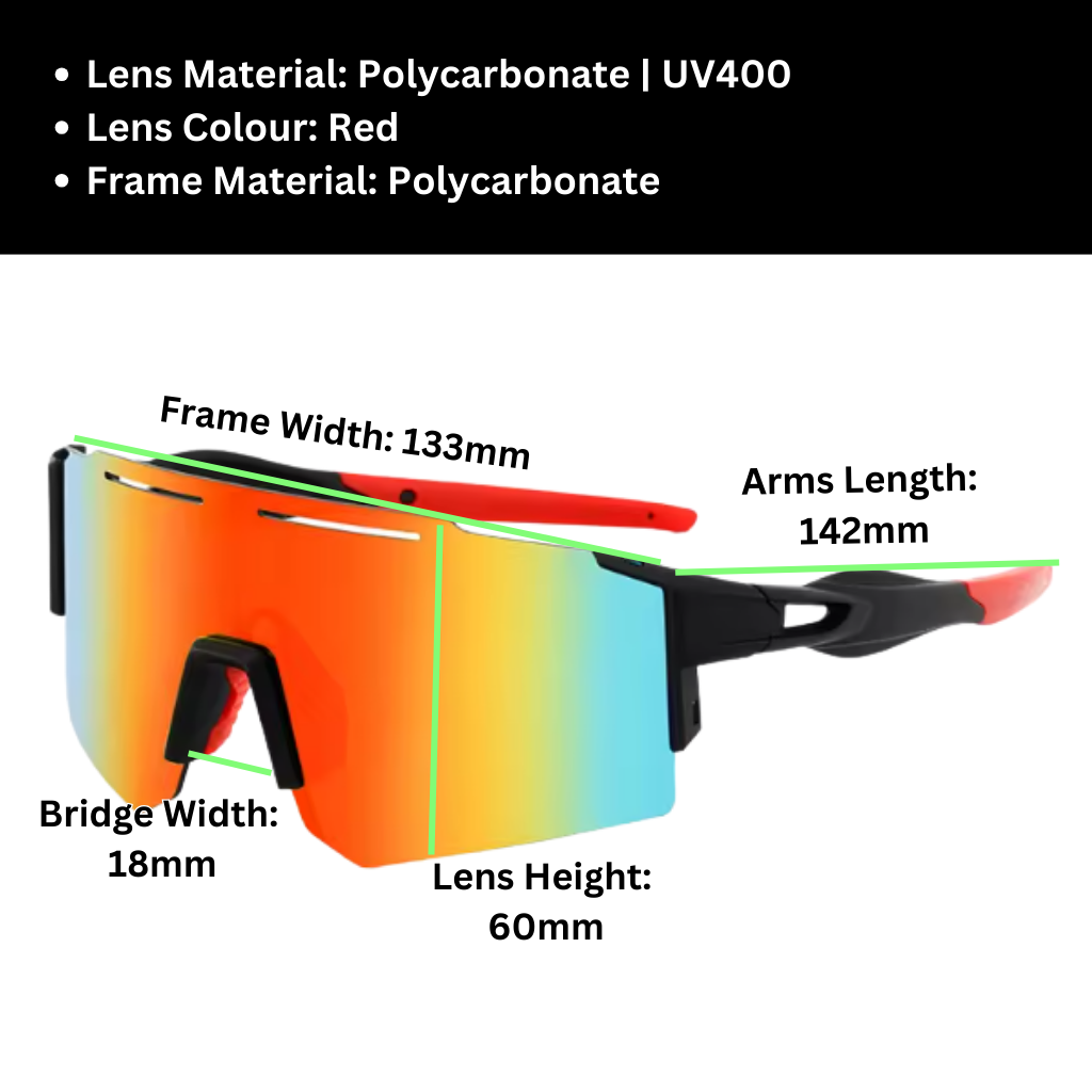 Sportiq Paragon Ember Polarised Semi-Frameless Sunglasses UV400