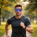 Sportiq Paragon Navy Polarised Semi-Frameless Sunglasses UV400