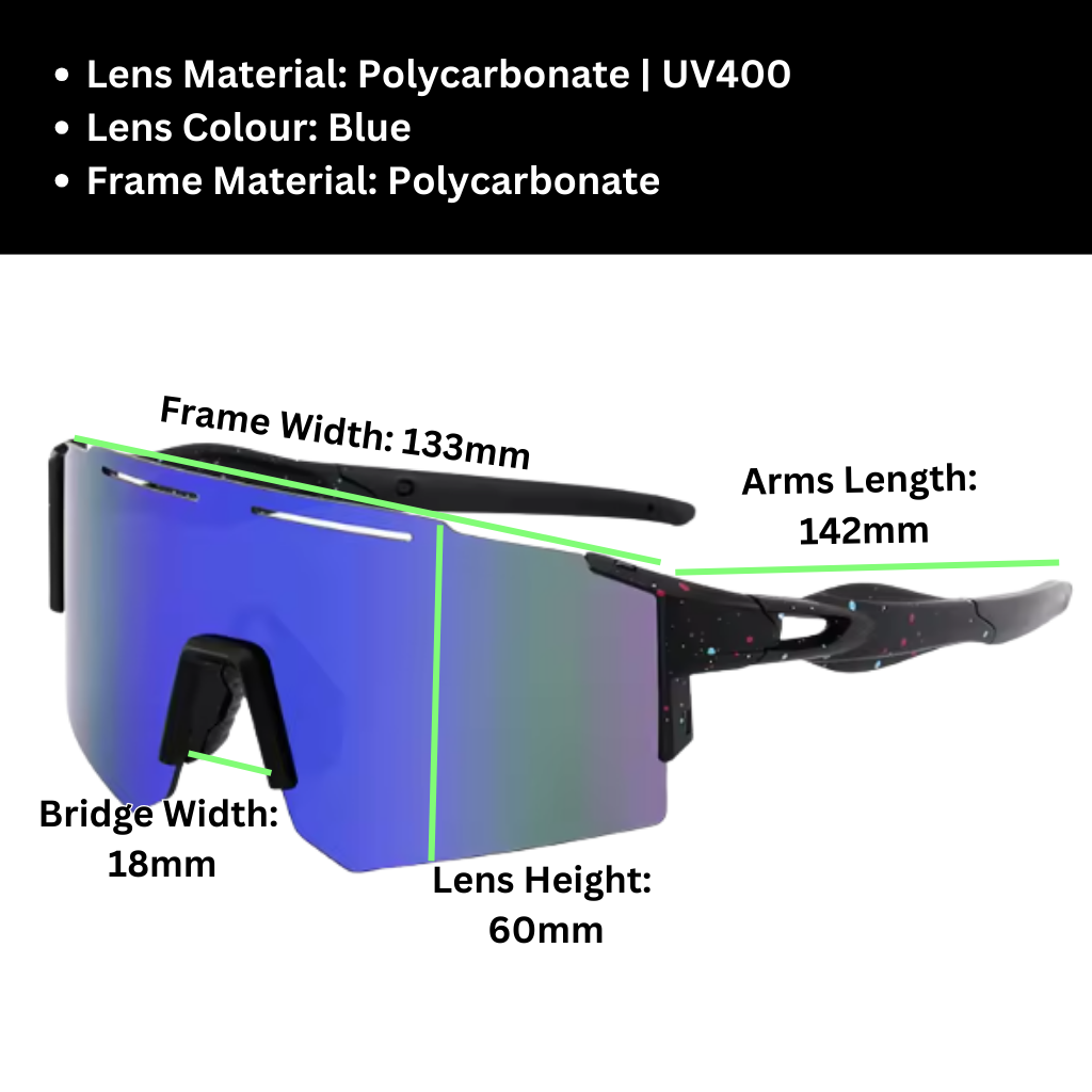 Sportiq Paragon Navy Polarised Semi-Frameless Sunglasses UV400