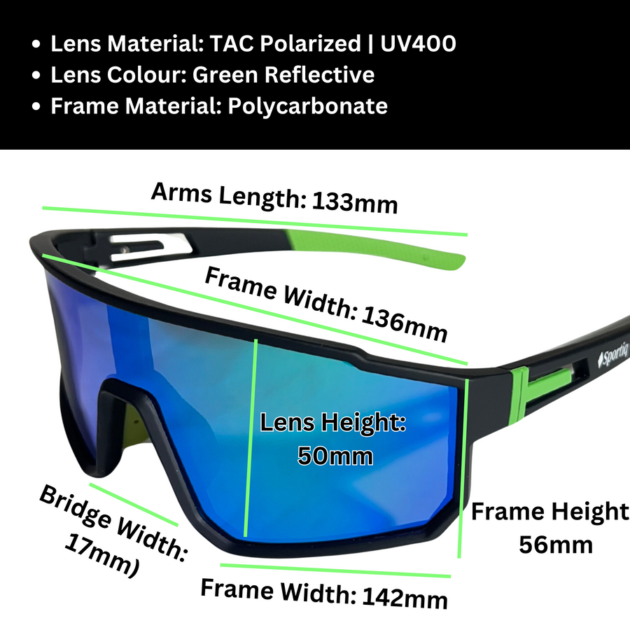 Sportiq VividShield Razorleaf Polarised UV400 Sport Sunglasses