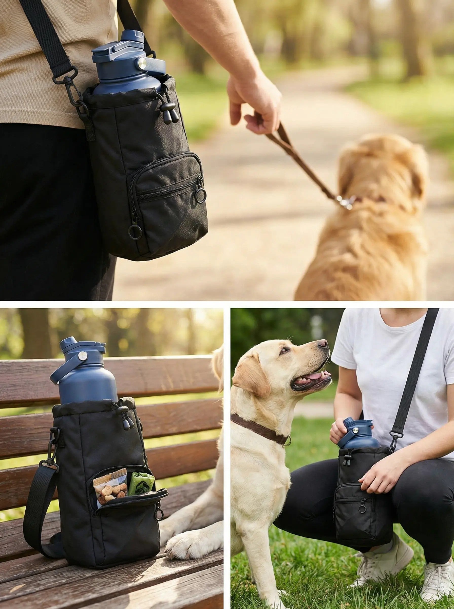 Pawstock Dog Walking Carrier Bag – Bottle & Essentials - SuperSaverAU - view 2
