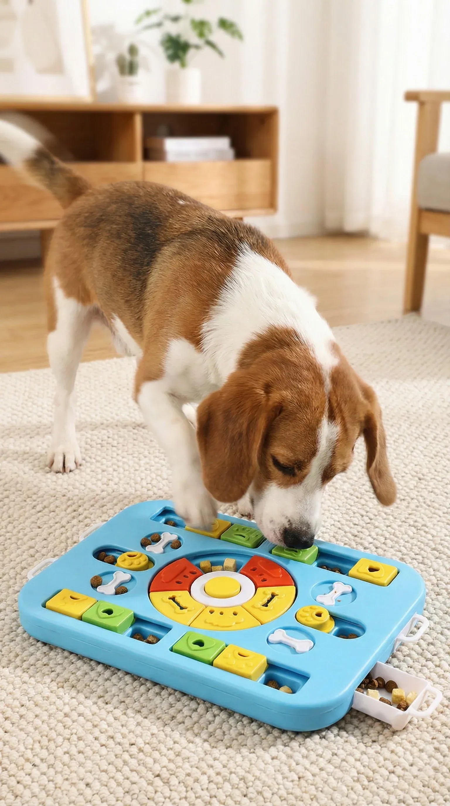 Interactive Dog Puzzle Toy – Slow Feeder & Treat Dispenser-Blue - SuperSaverAU - view 2