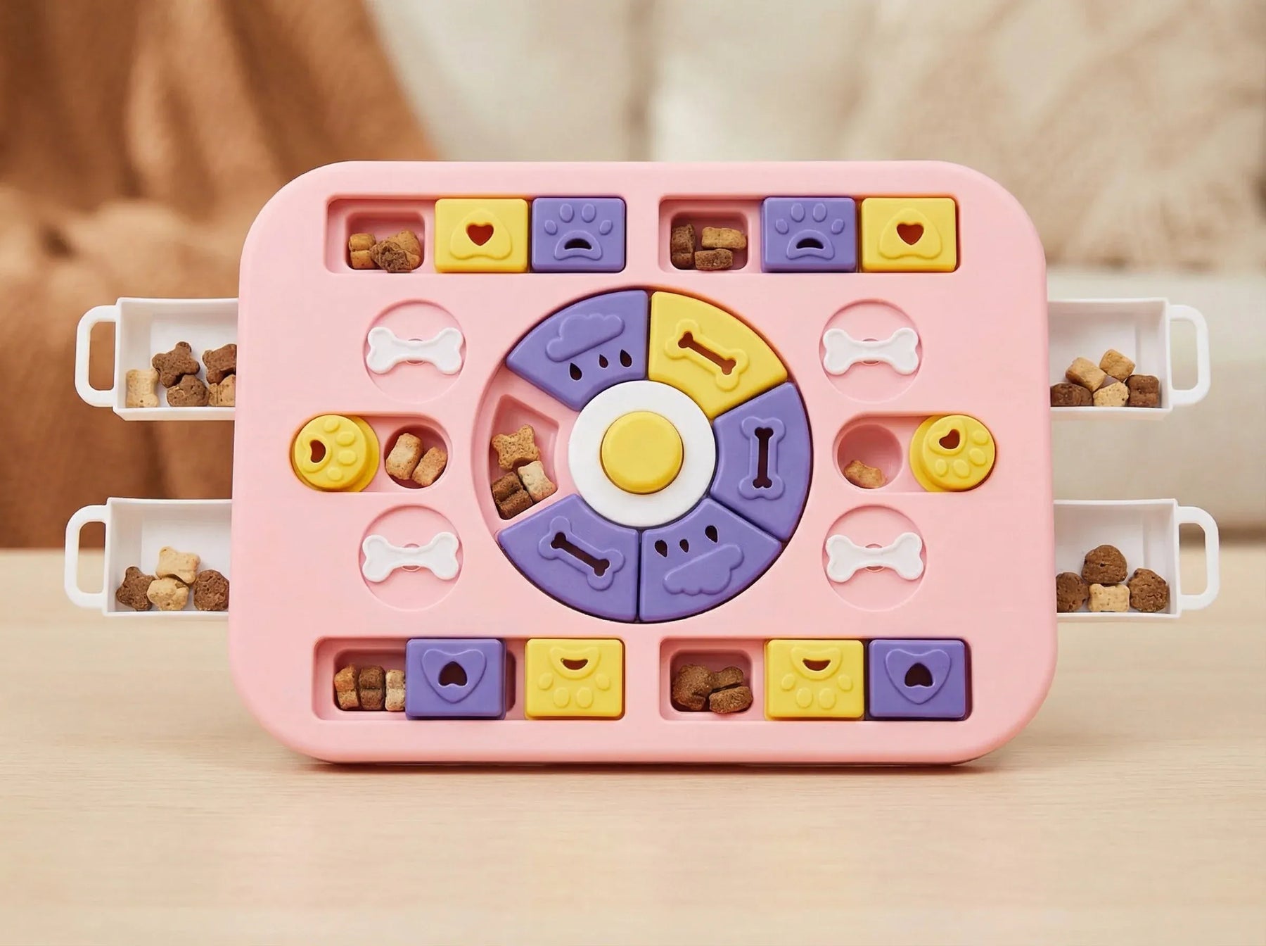 Interactive Dog Puzzle Toy – Slow Feeder & Treat Dispenser-Pink - SuperSaverAU - view 1