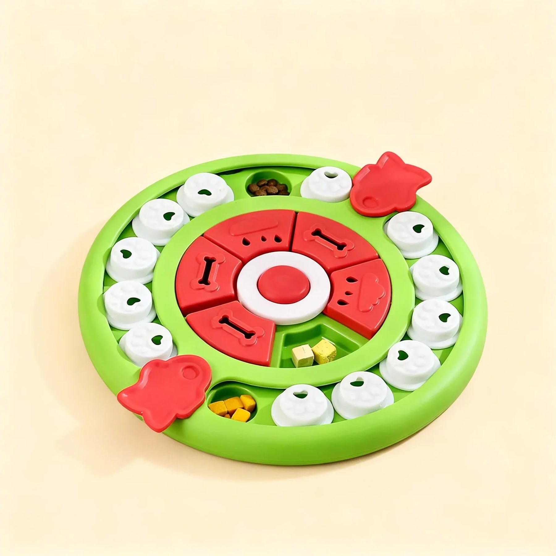 Pizza Puzzle Treat Toy for Dogs & Cats – Interactive Slow Feeder-Green - SuperSaverAU - view 1