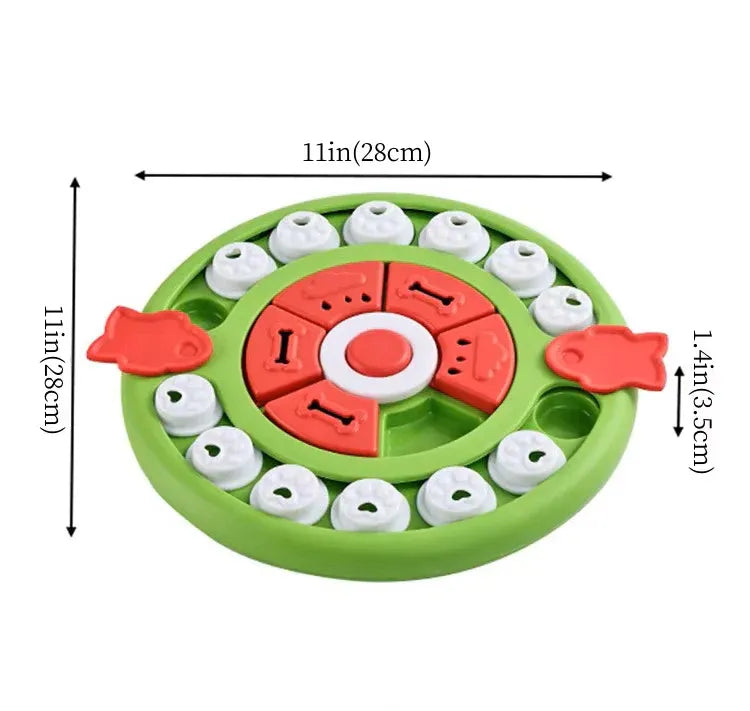 Pizza Puzzle Treat Toy for Dogs & Cats – Interactive Slow Feeder-Green - SuperSaverAU - view 2