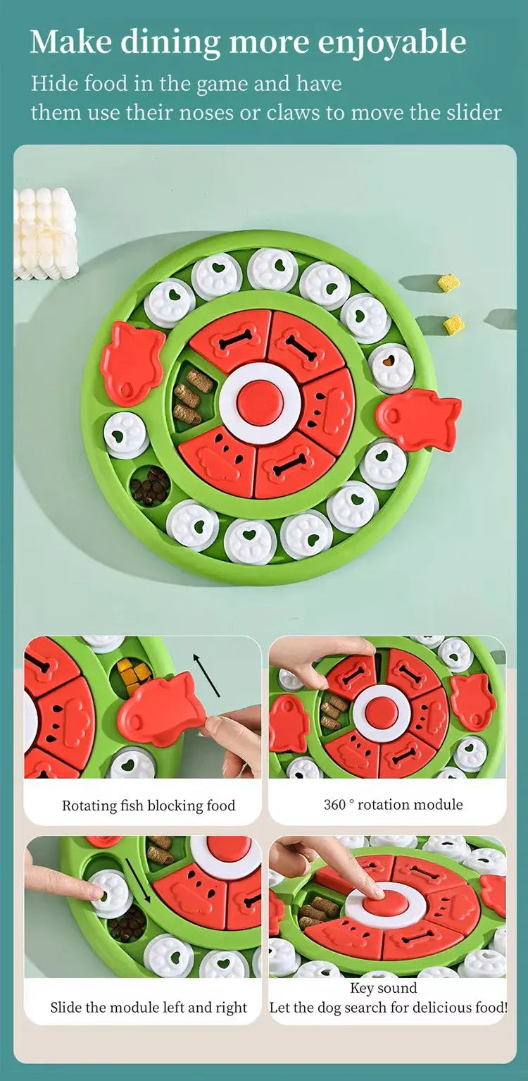 Pizza Puzzle Treat Toy for Dogs & Cats – Interactive Slow Feeder-Green - SuperSaverAU - view 4