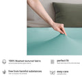 Hotel Quality 2 Piece Ice Blue Microfiber Fitted Sheet Set - Double