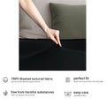 Hotel Quality 2 Piece Black Microfiber Fitted Sheet Set - Double