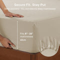 Hotel Quality 2 Piece Cream White Microfiber Fitted Sheet Set - Double