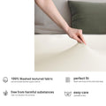 Hotel Quality 2 Piece Cream White Microfiber Fitted Sheet Set - Double