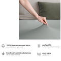 Hotel Quality 2 Piece Silver Gray Microfiber Fitted Sheet Set - Double
