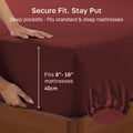 Hotel Quality 2 Piece Red Microfiber Fitted Sheet Set - King