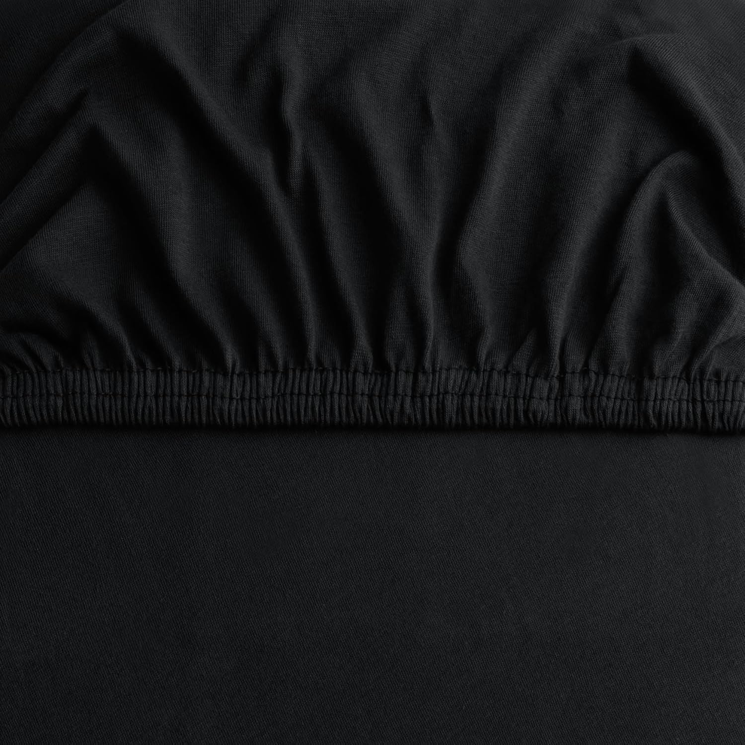 Hotel Quality 2 Piece Black Microfiber Fitted Sheet Set - King