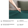 Hotel Quality 2 Piece Biscay Blue Microfiber Fitted Sheet Set - King