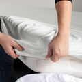 Hotel Quality 2 Piece White Microfiber Fitted Sheet Set - King Single