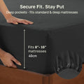 Hotel Quality 2 Piece Black Microfiber Fitted Sheet Set - King Single