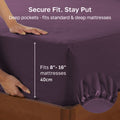 Hotel Quality 2 Piece Purple Microfiber Fitted Sheet Set - King Single