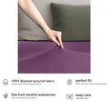 Hotel Quality 2 Piece Purple Microfiber Fitted Sheet Set - King Single