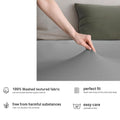 Hotel Quality 2 Piece Grey Microfiber Fitted Sheet Set - Single