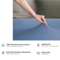 Hotel Quality 2 Piece Ocean Microfiber Fitted Sheet Set - Super King