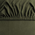 Hotel Quality 2 Piece Olive Green Microfiber Fitted Sheet Set - Super King