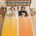 Premium King Single Electric Heated Mattress Pad Dual Control 9 Heat Settings
