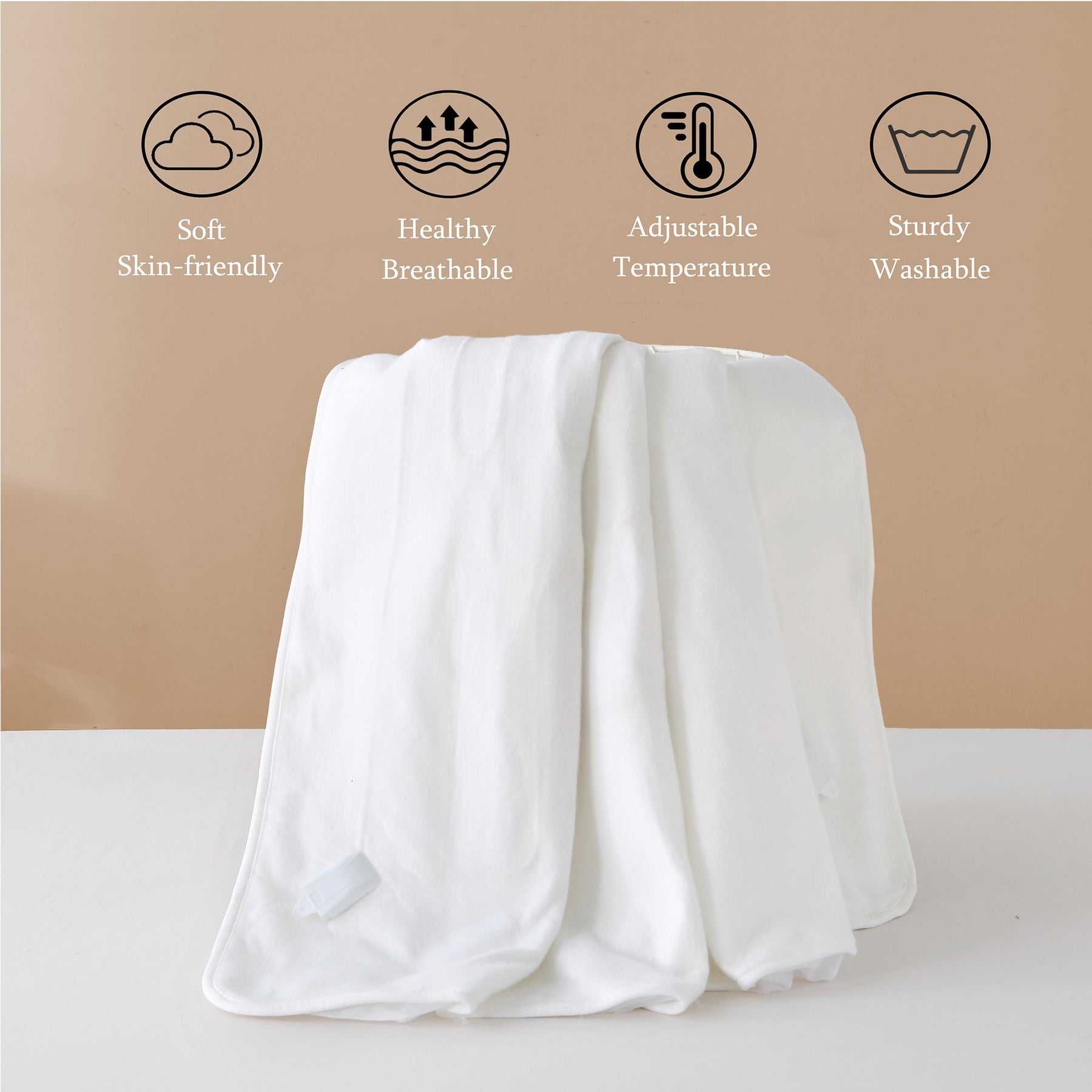 Premium King Single Electric Heated Mattress Pad Dual Control 9 Heat Settings