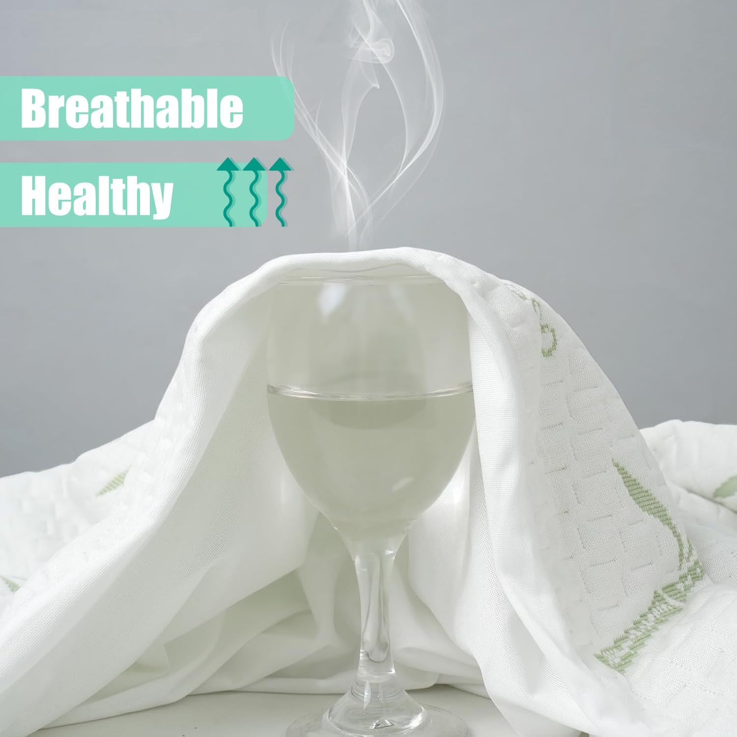 Premium Waterproof Mattress Protector – Double Green, 3D Air Fabric 40cm Deep Pocket