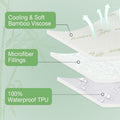 Premium Bamboo Waterproof Mattress Protector – Single Green, 40cm Deep Pocket TPU Layer